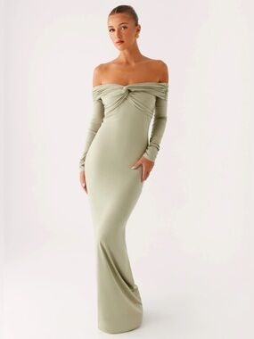 Peppermayo Marla Long Sleeve Maxi Dress - Sage